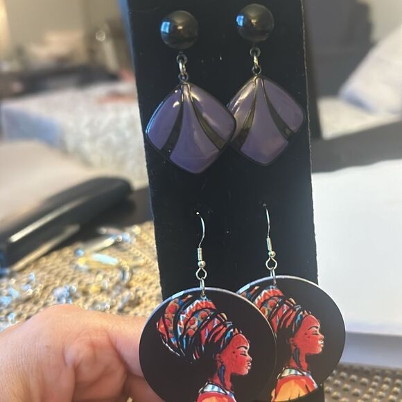 Lot of 5 vintage earrings - Picture 6 of 7